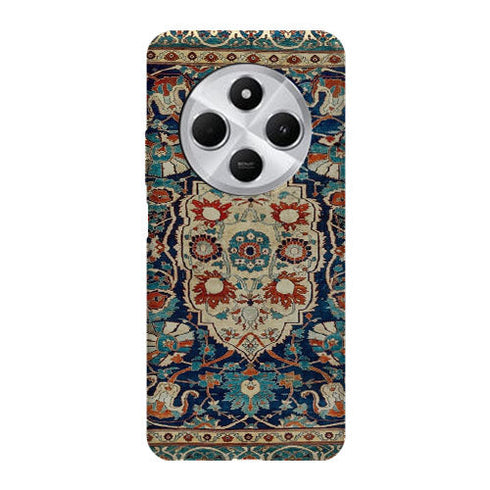 Coque Xiaomi Redmi 14C Tapis en soie persan Heriz ou Tabriz | Housse silicone, antichocs, protection optimale - Motif floral